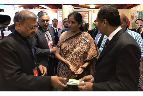Honorable Minister of Commerce Ms. Nirmala Seetharam at KSNM Stall, Bangkok, Thailand