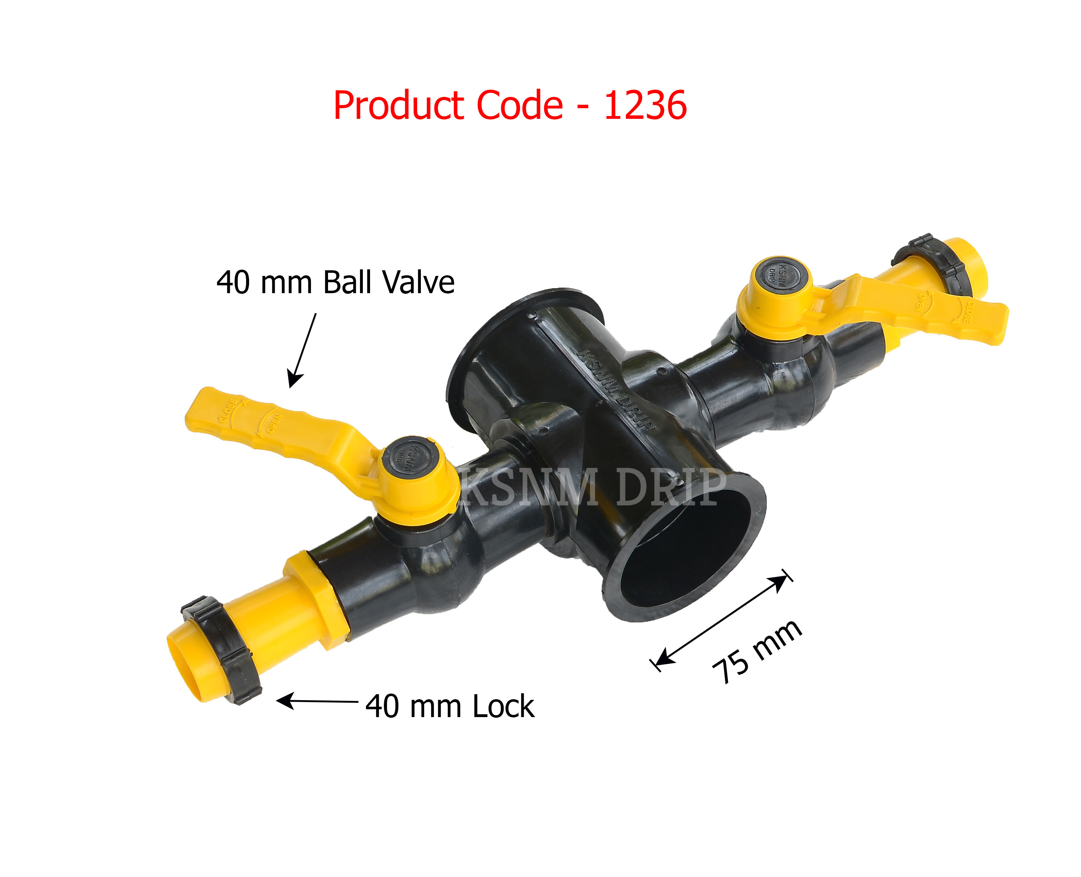 4WC PLUS 75 mm / Ball Valve 40 mm / 40 mm Lock